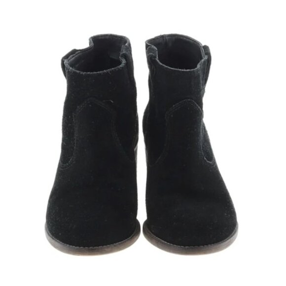 Women's Black Suede Ankle Boots - Picture 2 of 8